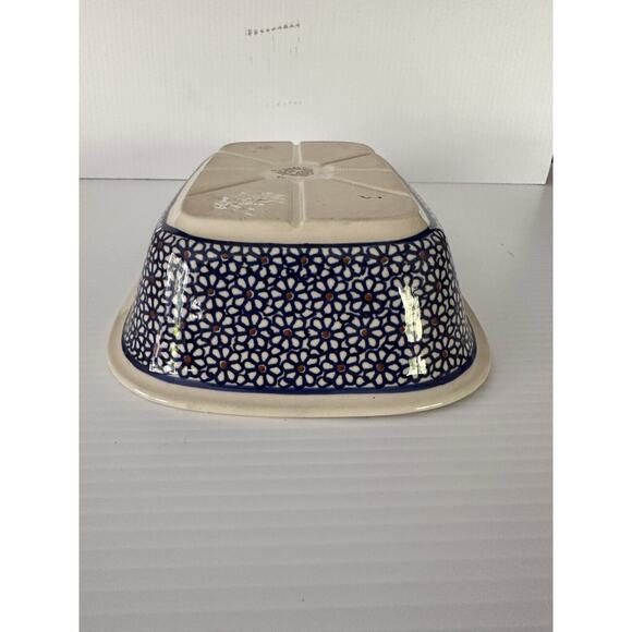 Polish Pottery Boleslawiec Rectangular Flowers Serving Baking Dish Stoneware - Picture 6 of 12